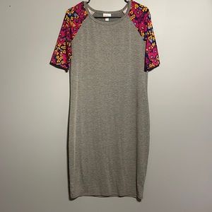 Lularoe Gray/Floral Julia